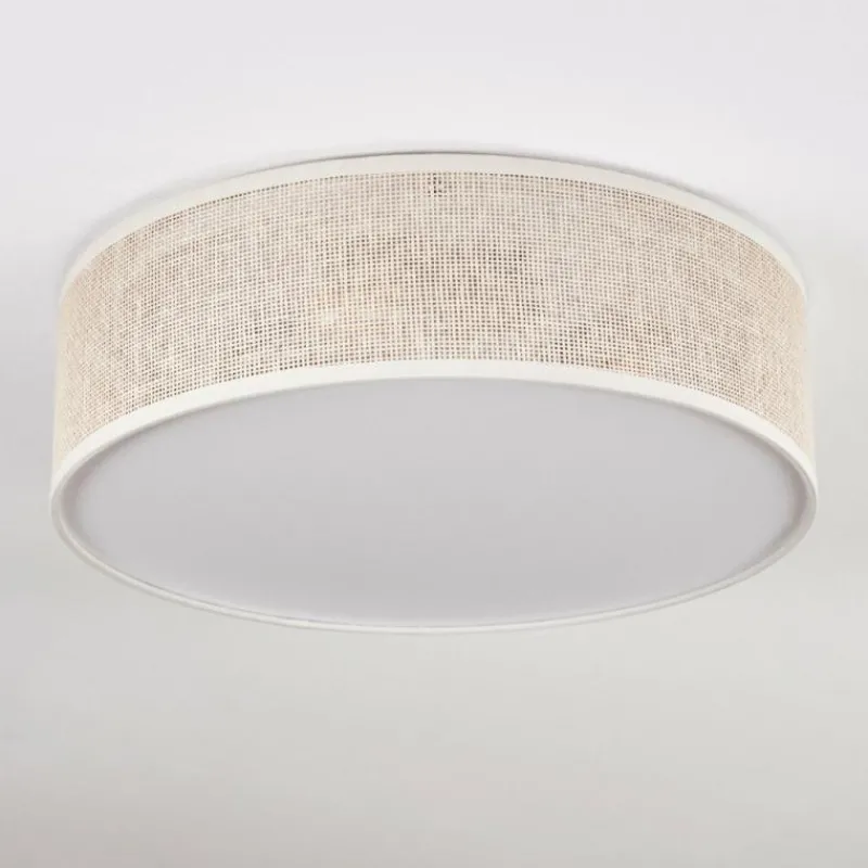 Lampes En Tissu-hofstein Antillo Plafonnier Nickel mat, 3 lumières