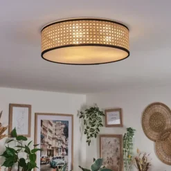 Lampes En Tissu-hofstein Antillo Plafonnier Nickel mat, 3 lumières