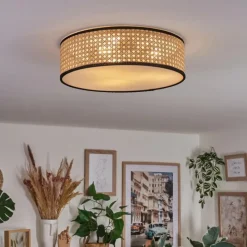 Lampes En Tissu-hofstein Antillo Plafonnier Nickel mat, 3 lumières