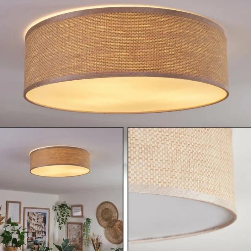 Lampes En Tissu-hofstein Antillo Plafonnier Nickel mat, 3 lumières