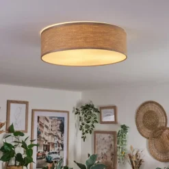 Lampes En Tissu-hofstein Antillo Plafonnier Nickel mat, 3 lumières
