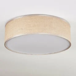 Lampes En Tissu-hofstein Antillo Plafonnier Nickel mat, 3 lumières
