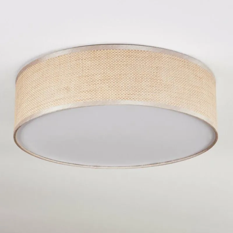 Lampes En Tissu-hofstein Antillo Plafonnier Nickel mat, 3 lumières