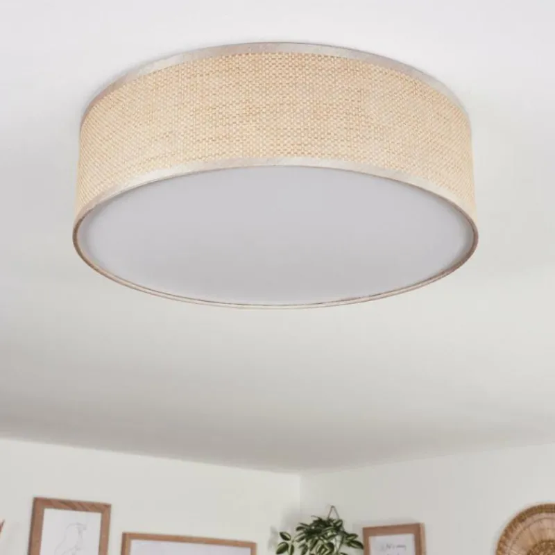 Lampes En Tissu-hofstein Antillo Plafonnier Nickel mat, 3 lumières