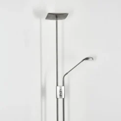hofstein Antra Lampadaire LED Nickel mat, 1 lumière