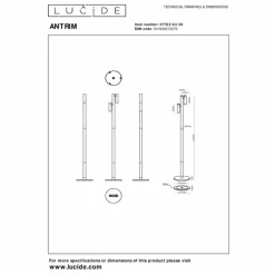 Luminaires Lucide ANTRIM Lampadaire LED Noir, 2 lumières* Éclairage Led