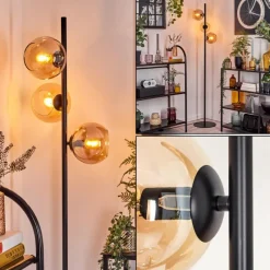 hofstein Apedo Lampadaire Ambre, 3 lumières