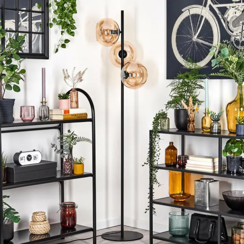 hofstein Apedo Lampadaire Ambre, 3 lumières