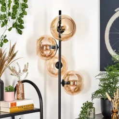 hofstein Apedo Lampadaire Ambre, 4 lumières