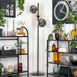 hofstein Apedo Lampadaire Ambre, Fumé, 3 lumières