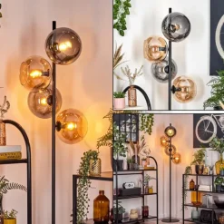 hofstein Apedo Lampadaire Ambre, Fumé, 4 lumières