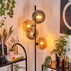 hofstein Apedo Lampadaire Ambre, Fumé, 4 lumières