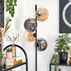 hofstein Apedo Lampadaire Ambre, Fumé, 4 lumières