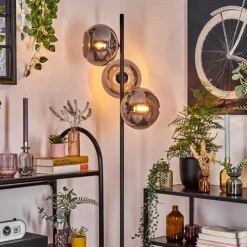 hofstein Apedo Lampadaire Fumé, 3 lumières