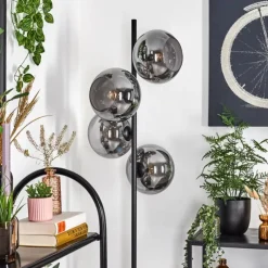 Suspension Verre Fumé-hofstein Apedo Lampadaire Fumé, 4 lumières