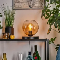 hofstein Apedo Lampe à poser Ambre, Clair, 1 lumière