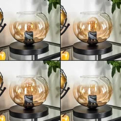 hofstein Apedo Lampe à poser Ambre, Clair, 1 lumière