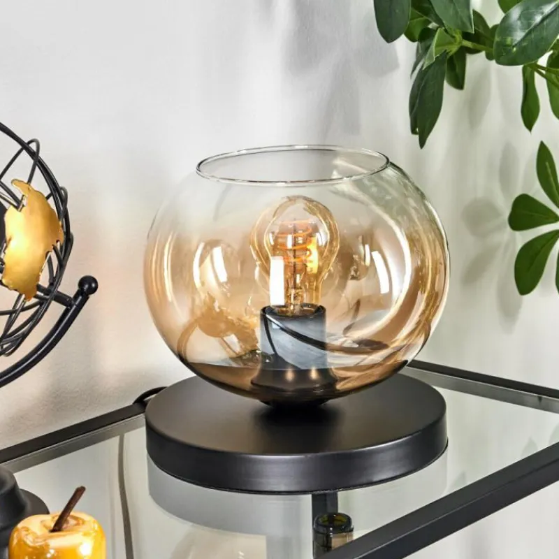 hofstein Apedo Lampe à poser Ambre, Clair, 1 lumière