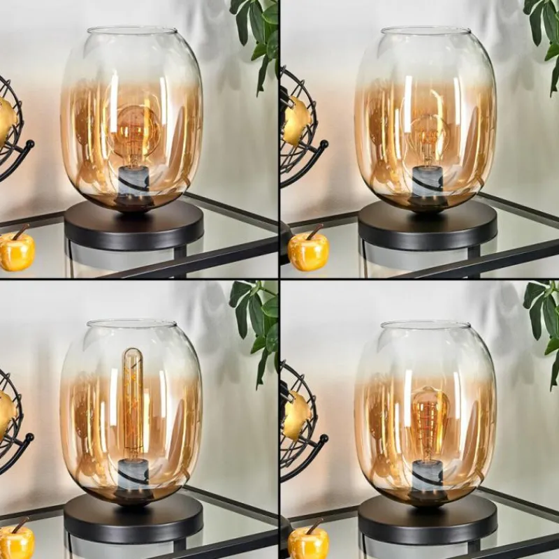 hofstein Apedo Lampe à poser Ambre, Clair, 1 lumière