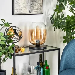 hofstein Apedo Lampe à poser Ambre, Clair, 1 lumière