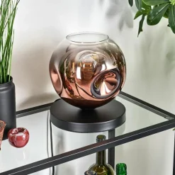 hofstein Apedo Lampe à poser Clair, Cuivré, 1 lumière