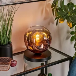 hofstein Apedo Lampe à poser Clair, Cuivré, 1 lumière