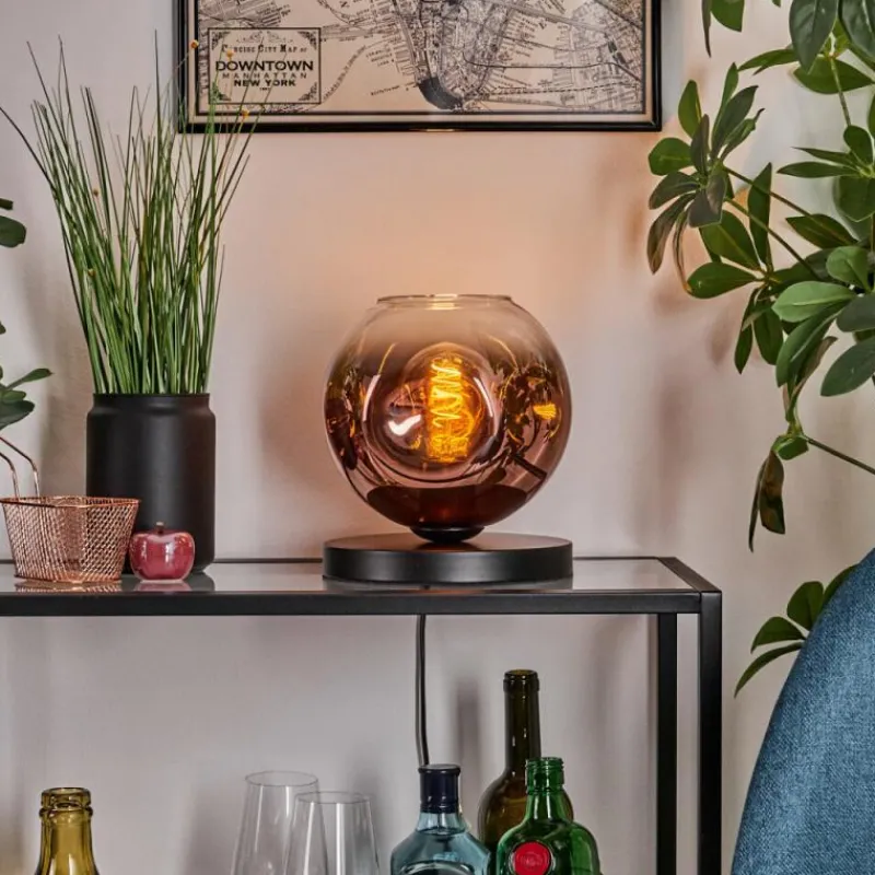 hofstein Apedo Lampe à poser Clair, Cuivré, 1 lumière