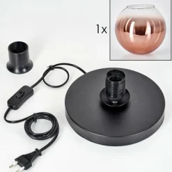 hofstein Apedo Lampe à poser Clair, Cuivré, 1 lumière