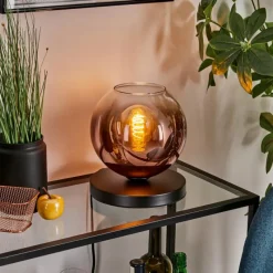 hofstein Apedo Lampe à poser Clair, Cuivré, 1 lumière