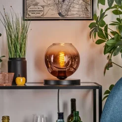 hofstein Apedo Lampe à poser Clair, Cuivré, 1 lumière