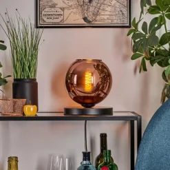 hofstein Apedo Lampe à poser Cuivré, 1 lumière