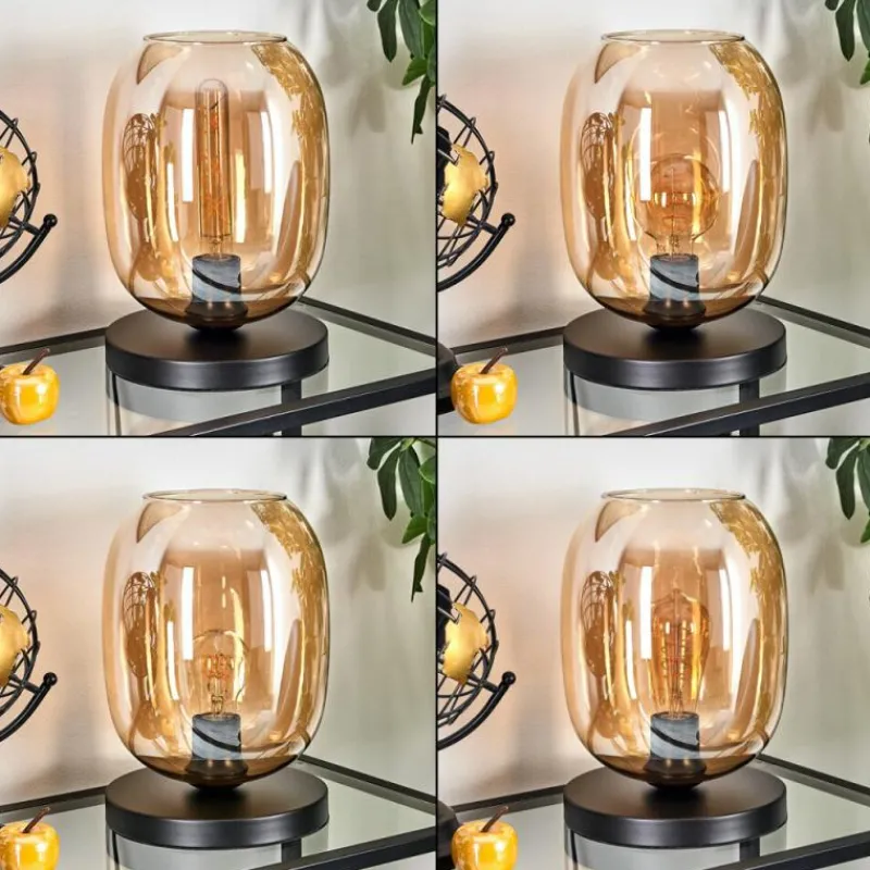 hofstein Apedo Lampe à poser Noir, 1 lumière