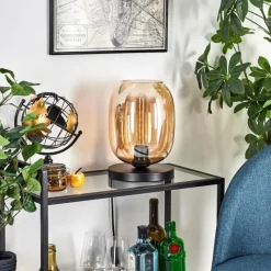 hofstein Apedo Lampe à poser Noir, 1 lumière