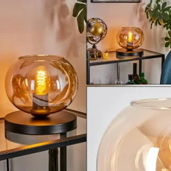 hofstein Apedo Lampe à poser Noir, 1 lumière