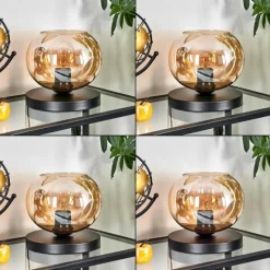 hofstein Apedo Lampe à poser Noir, 1 lumière