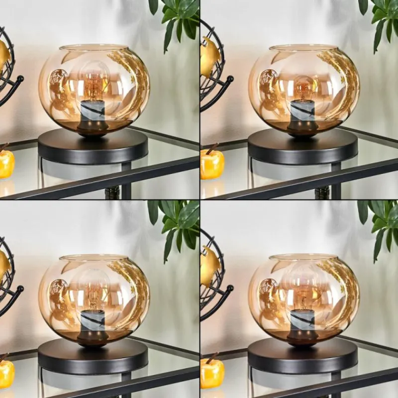 hofstein Apedo Lampe à poser Noir, 1 lumière