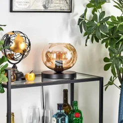 hofstein Apedo Lampe à poser Noir, 1 lumière