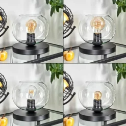 hofstein Apedo Lampe à poser Noir, 1 lumière