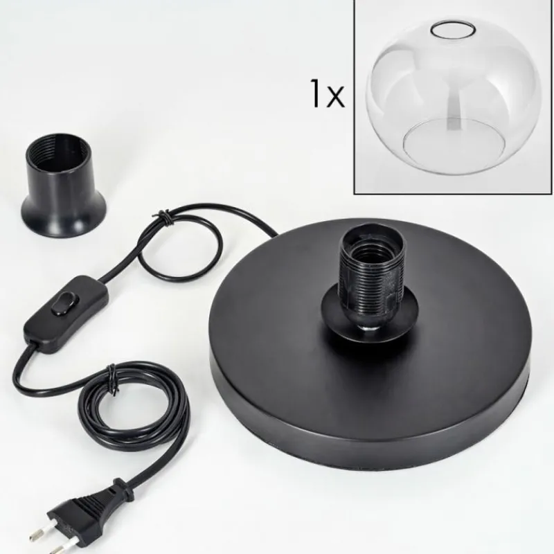 hofstein Apedo Lampe à poser Noir, 1 lumière