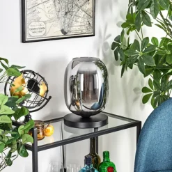 hofstein Apedo Lampe à poser Noir, 1 lumière