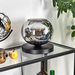 hofstein Apedo Lampe à poser Noir, 1 lumière