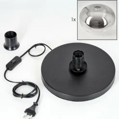 hofstein Apedo Lampe à poser Noir, 1 lumière