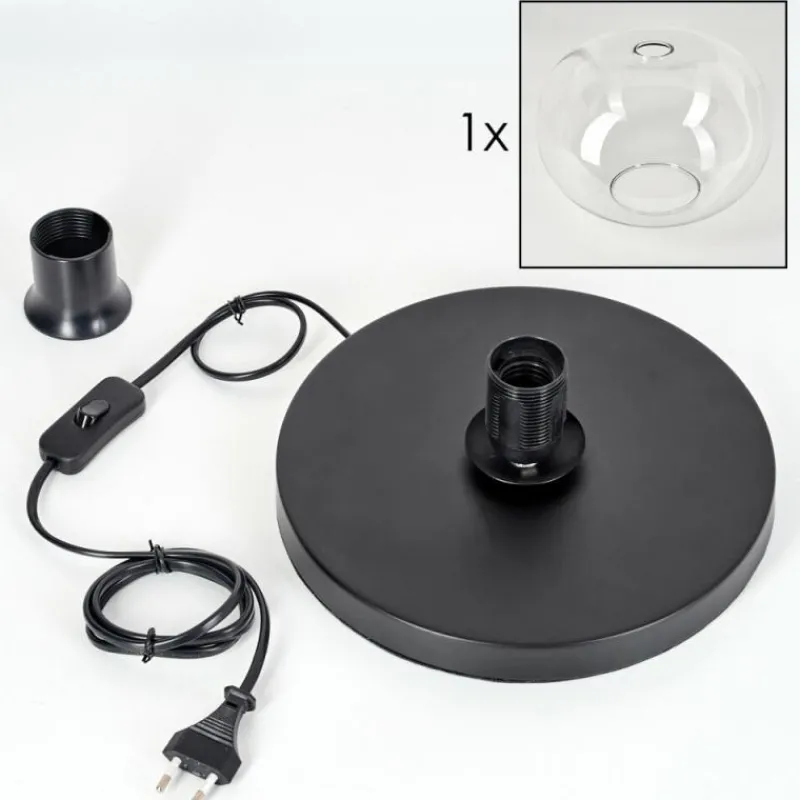 hofstein Apedo Lampe à poser Noir, 1 lumière