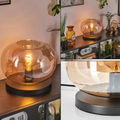 hofstein Apedo Lampe à poser Noir, 1 lumière