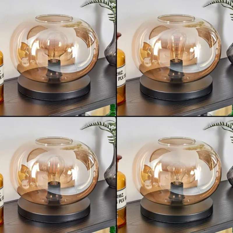 hofstein Apedo Lampe à poser Noir, 1 lumière