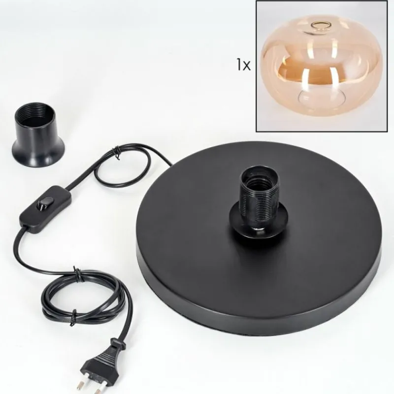 hofstein Apedo Lampe à poser Noir, 1 lumière