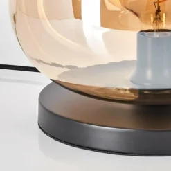 hofstein Apedo Lampe à poser Noir, 1 lumière