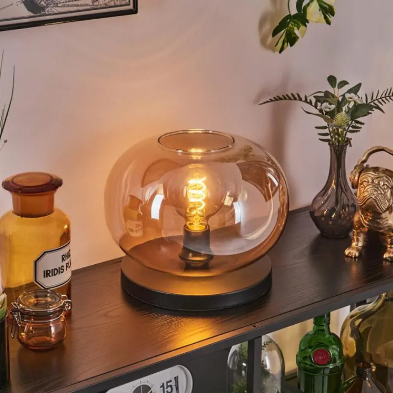 hofstein Apedo Lampe à poser Noir, 1 lumière