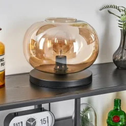 hofstein Apedo Lampe à poser Noir, 1 lumière