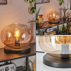 hofstein Apedo Lampe à poser Noir, 1 lumière